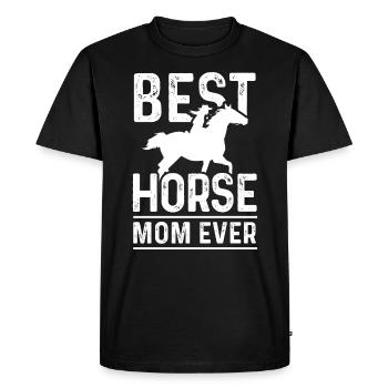 Best horse mom ever - Men's Premium Organic T-Shirt - black - Front - Nico (187cm)