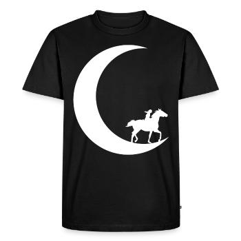 Crescent Moon - Équitation - Cheval - T-shirt Premium bio Homme - noir - Devant - Nico (187cm)