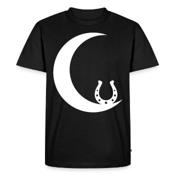 Croissant de Lune - Fer à cheval - - T-shirt Premium bio Homme - noir - Devant - Nico (187cm)