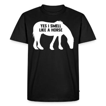Yes, I smell like a horse 1 - - Men's Premium Organic T-Shirt - black - Front - Nico (187cm)