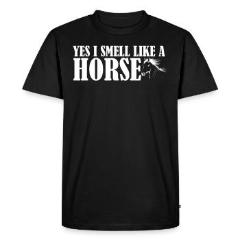 Yes, I smell like a horse - - Men's Premium Organic T-Shirt - black - Front - Nico (187cm)