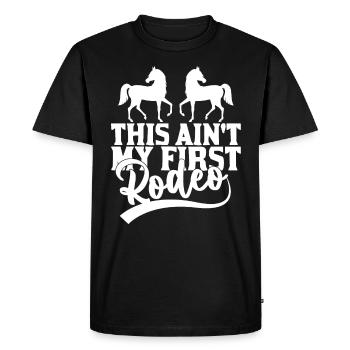Ce n’est pas mon premier rodéo - - T-shirt Premium bio Homme - noir - Devant - Nico (187cm)