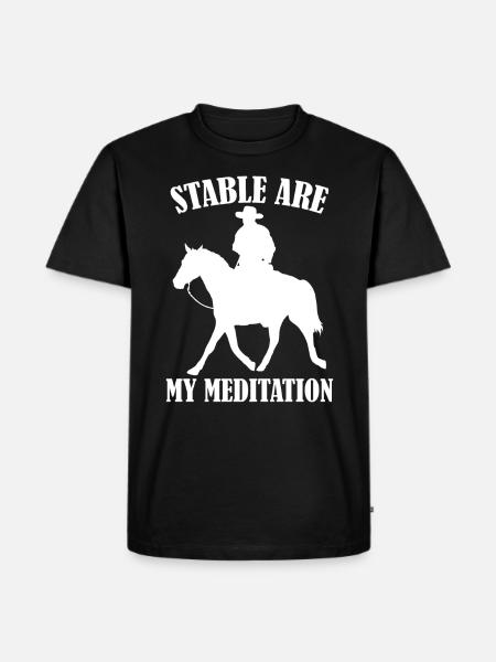 Stable sont ma méditation - - T-shirt Premium bio Homme - noir
