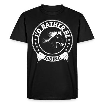 Je préférerais rouler 1 - - T-shirt Premium bio Homme - noir - Devant - Nico (187cm)