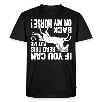 If you can read this, put me back on my - Men's Premium Organic T-Shirt - black - Front - Nico (187cm)