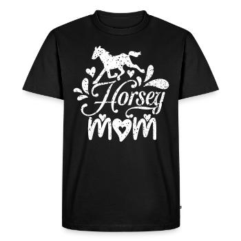 Maman cheval - - T-shirt Premium bio Homme - noir - Devant - Nico (187cm)