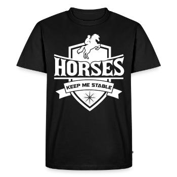 Pferde halten mich im Stall 6 - Horses Keep Me Sta - T-shirt Premium bio Homme - noir - Devant - Nico (187cm)