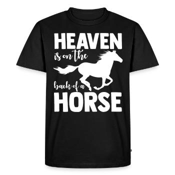 The sky is on the back of a horse - - Men's Premium Organic T-Shirt - black - Front - Nico (187cm)
