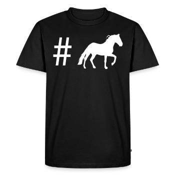 Hashtag - Cheval - - T-shirt Premium bio Homme - noir - Devant - Nico (187cm)