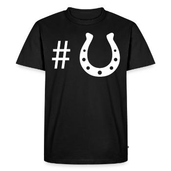 Hashtag - Fer à cheval - - T-shirt Premium bio Homme - noir - Devant - Nico (187cm)