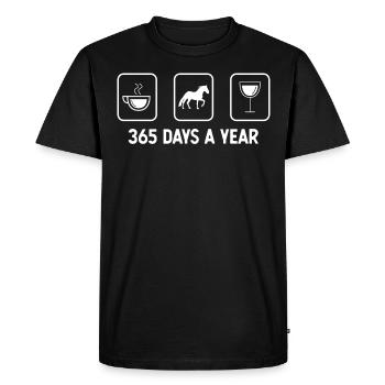 365 jours par an - Vin - Cheval - - T-shirt Premium bio Homme - noir - Devant - Nico (187cm)