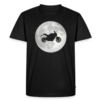 Pleine Lune - Moto - - T-shirt Premium bio Homme - noir - Devant - Nico (187cm)