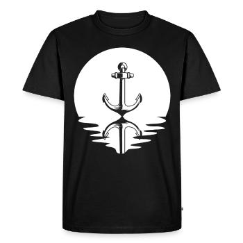 Circle and Reflection - Anchor - - Men's Premium Organic T-Shirt - black - Front - Nico (187cm)