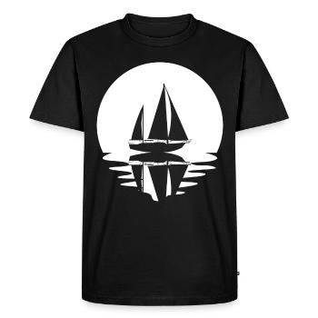 Circle and Reflection - Sailing - - Men's Premium Organic T-Shirt - black - Front - Nico (187cm)