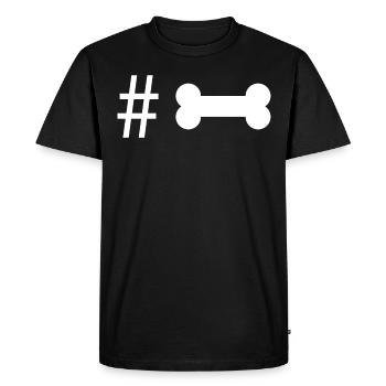 Hashtag - Dog Bones - - Men's Premium Organic T-Shirt - black - Front - Nico (187cm)
