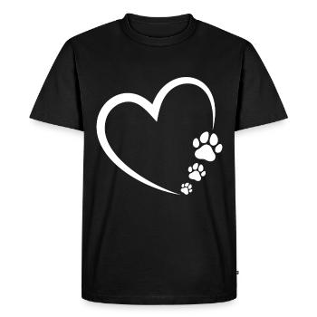 Cœur de patte - T-shirt Premium bio Homme - noir - Devant - Nico (187cm)