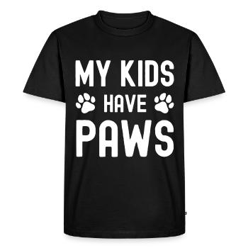 Mes enfants ont des pattes - T-shirt Premium bio Homme - noir - Devant - Nico (187cm)