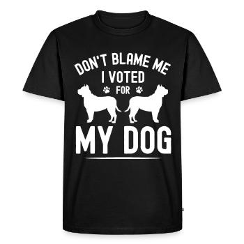 Don't blame me, I have for my Hun - Men's Premium Organic T-Shirt - black - Front - Nico (187cm)