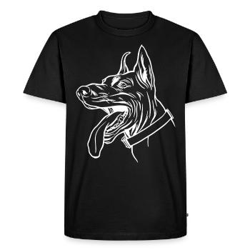 Doberman Dog - Men's Premium Organic T-Shirt - black - Front - Nico (187cm)