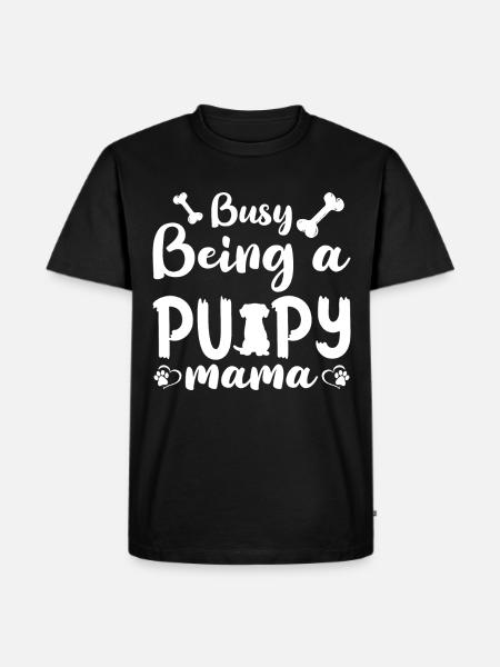 Occupée comme une maman chiot - T-shirt Premium bio Homme - noir