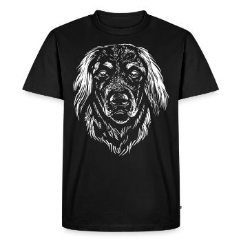 Hovarwart - Tête - Chien - T-shirt Premium bio Homme - noir - Devant - Nico (187cm)