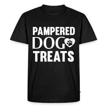 Pampered dog treats - Men's Premium Organic T-Shirt - black - Front - Nico (187cm)