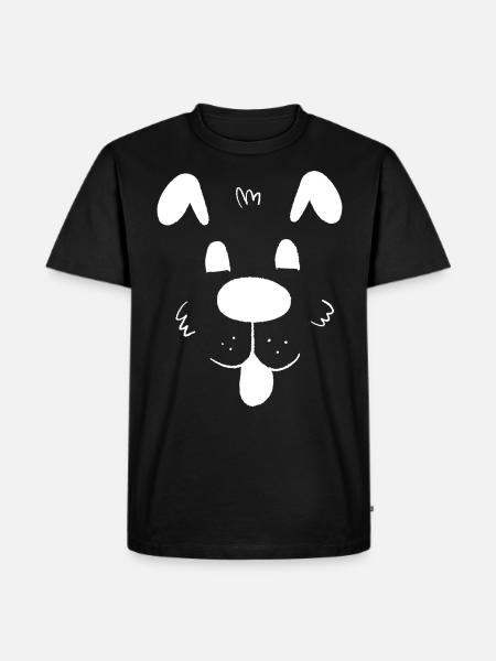 Dog face - - Men's Premium Organic T-Shirt - black