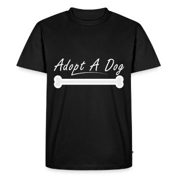 Adopter un chien - T-shirt Premium bio Homme - noir - Devant - Nico (187cm)