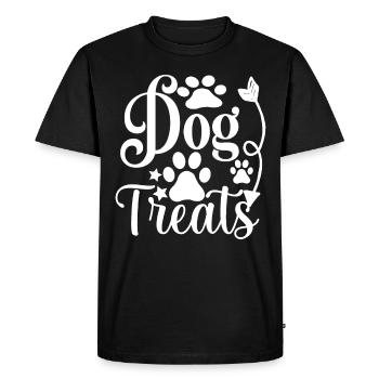 Dog treats - paws and arrow - Men's Premium Organic T-Shirt - black - Front - Nico (187cm)
