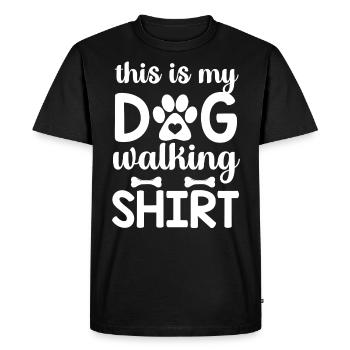 This is my dog hiking shirt - paw and bones - Men's Premium Organic T-Shirt - black - Front - Nico (187cm)