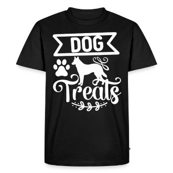 DOG Treats - Adult Dog and Paw - Men's Premium Organic T-Shirt - black - Front - Nico (187cm)