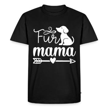 Fur Mama - Arrow and Heart - Men's Premium Organic T-Shirt - black - Front - Nico (187cm)
