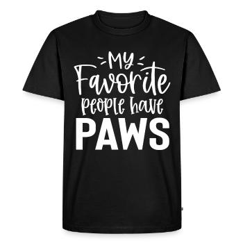 Mes personnes préférées ont des pattes - T-shirt Premium bio Homme - noir - Devant - Nico (187cm)