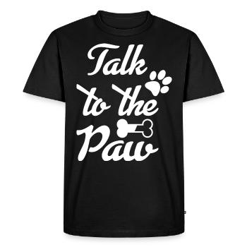 Parlez à votre patte - T-shirt Premium bio Homme - noir - Devant - Nico (187cm)