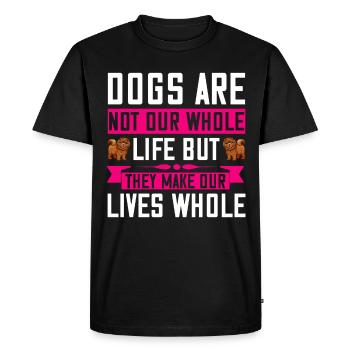 Dogs are not our whole life, but they make - Men's Premium Organic T-Shirt - black - Front - Nico (187cm)