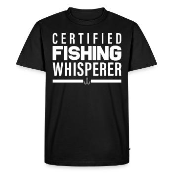 Chuchoteur de pêche certifié - - T-shirt Premium bio Homme - noir - Devant - Nico (187cm)
