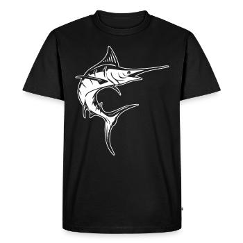 Poisson- - T-shirt Premium bio Homme - noir - Devant - Nico (187cm)