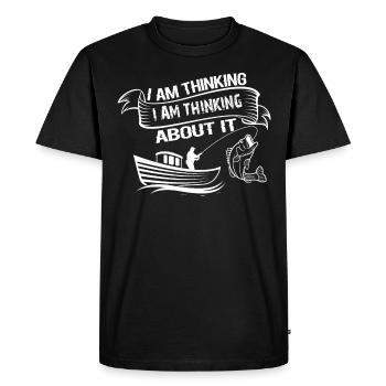 Je pense, je pense que j’y pense... - T-shirt Premium bio Homme - noir - Devant - Nico (187cm)