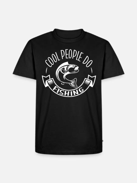 Coole Leute fischen - - Männer Premium Bio T-Shirt - Schwarz