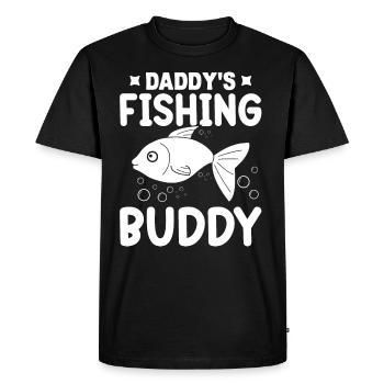 Le compagnon de pêche de papa - - T-shirt Premium bio Homme - noir - Devant - Nico (187cm)