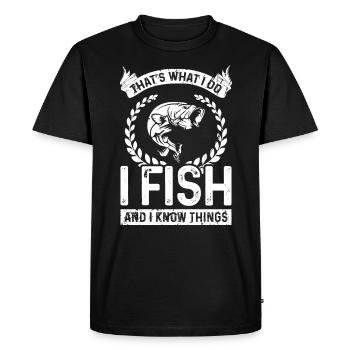That's what I'm doing I fish and I know Di - Men's Premium Organic T-Shirt - black - Front - Nico (187cm)