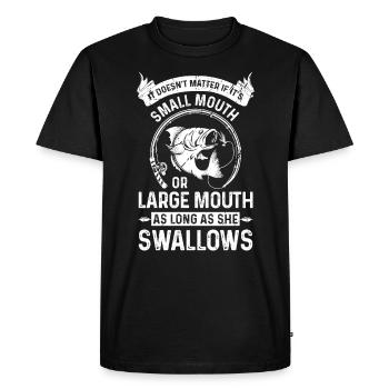 Peu importe qu’il soit petit ou grand, tant qu’il est - T-shirt Premium bio Homme - noir - Devant - Nico (187cm)