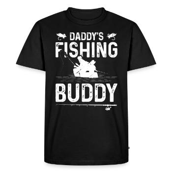 Le compagnon de pêche de papa - T-shirt Premium bio Homme - noir - Devant - Nico (187cm)