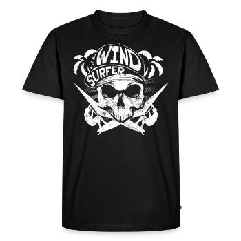 Planches à voile - T-shirt Premium bio Homme - noir - Devant - Nico (187cm)