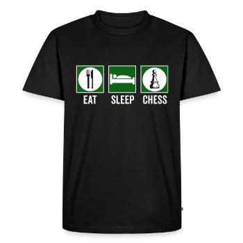 Eat Sleep Chess Chess Quote - Men's Premium Organic T-Shirt - black - Front - Nico (187cm)