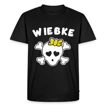 Pirate Wiebke Design pour les filles et les femmes - T-shirt Premium bio Homme - noir - Devant - Nico (187cm)