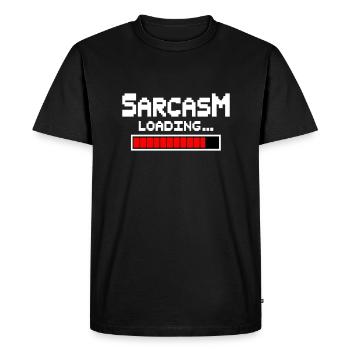 Sarcasm Loading Humor - Men's Premium Organic T-Shirt - black - Front - Nico (187cm)