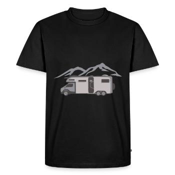 Camping camper van - Men's Premium Organic T-Shirt - black - Front - Nico (187cm)