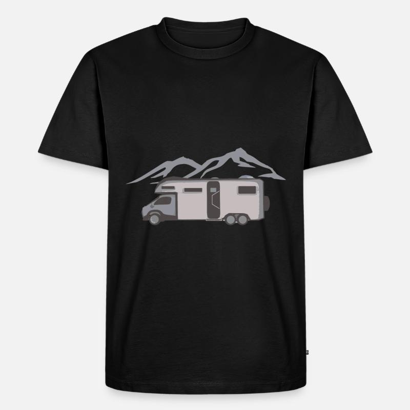 Camping Kastenwagen Camper - Männer Premium Bio T-Shirt - Schwarz