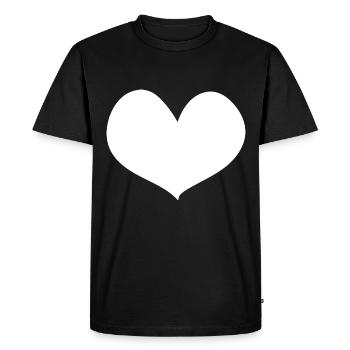 Heart - Trees - (2) - Men's Premium Organic T-Shirt - black - Front - Nico (187cm)